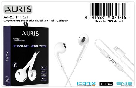 Auris HF51 Lightning Kulaklık Tak Çalıştır